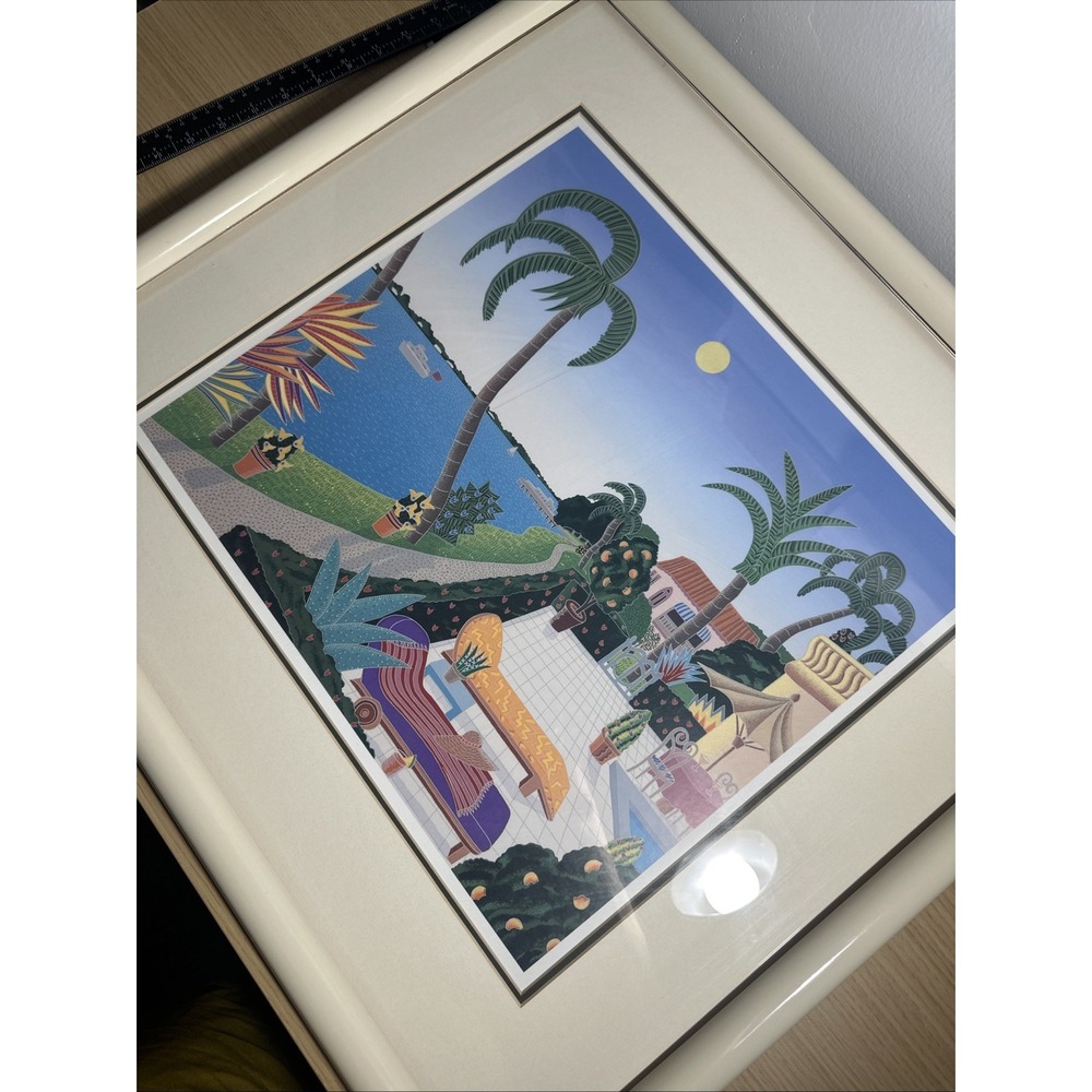 THOMAS McKNIGHT · LAKE WORTH Print With A Beautiful Large 24 In X 22 In Frame